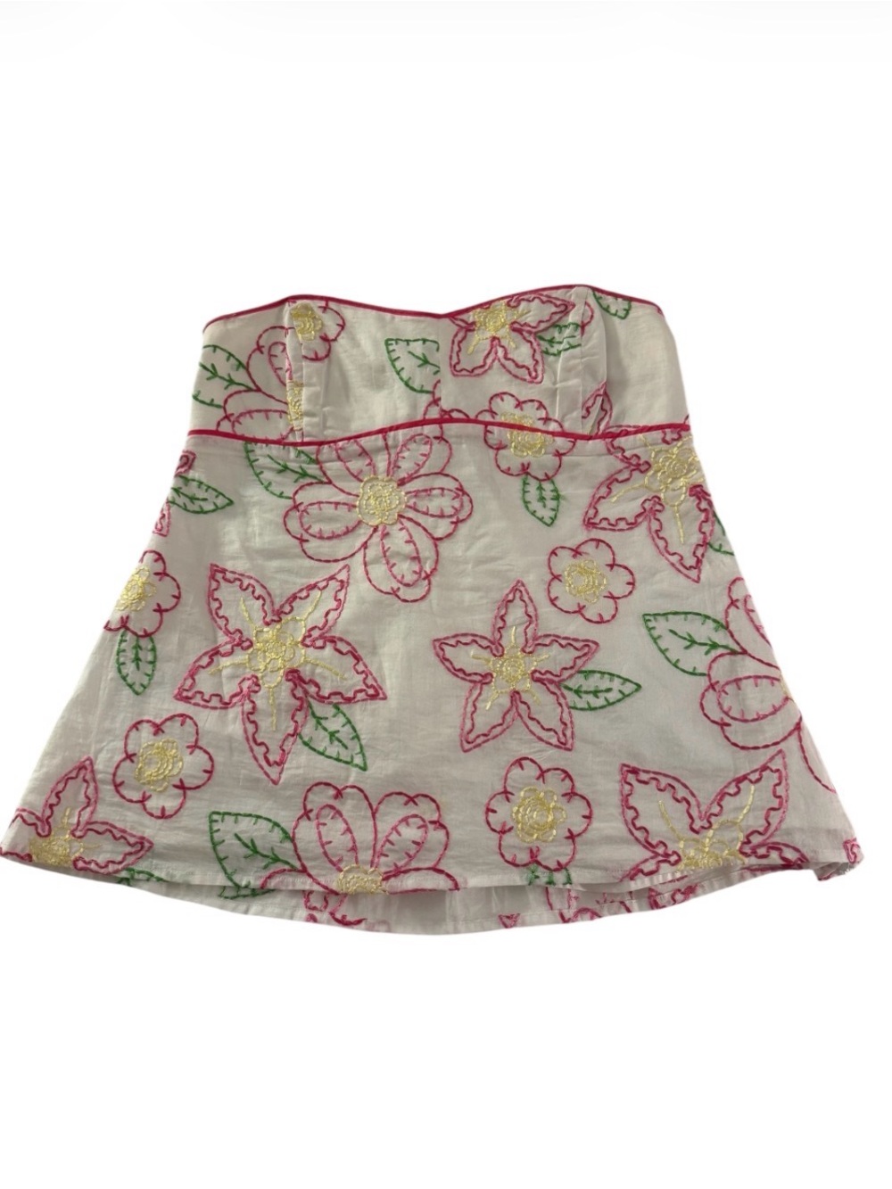 Lilly Pulitzer Fruit Punch Embroidered Strapless Top